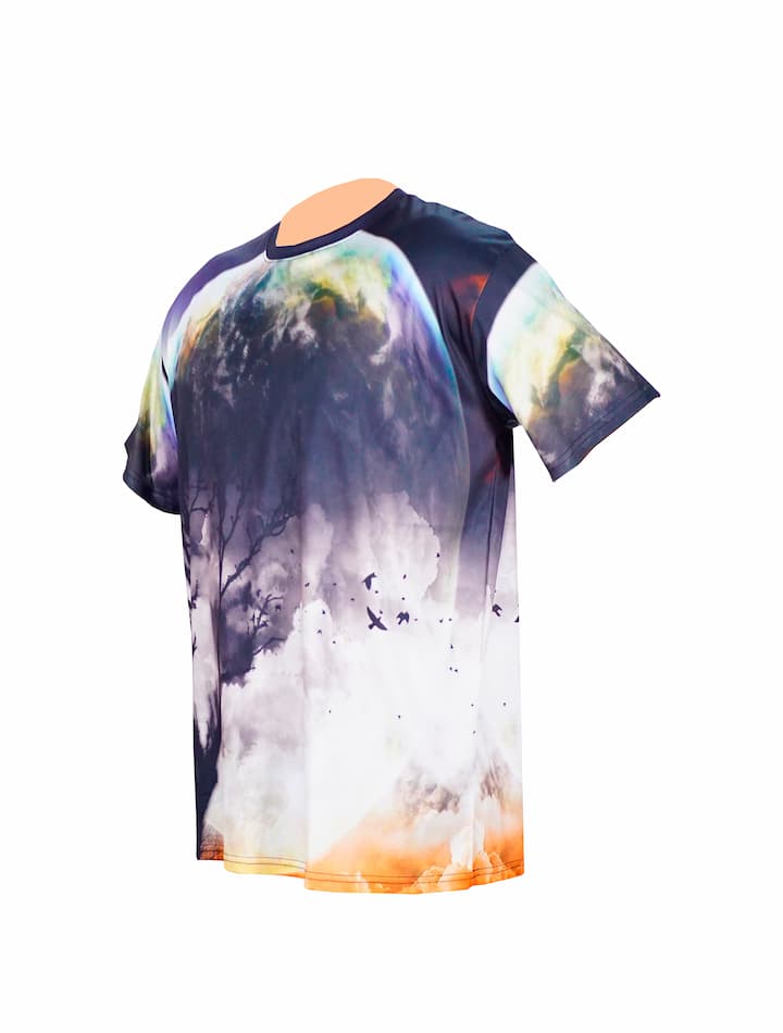 next skin blue printed t shirt