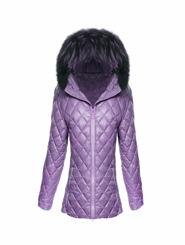 next skin female purple jacket