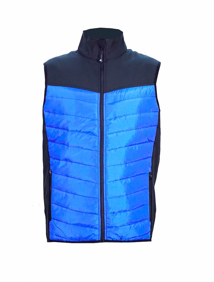 next skin half sleeve blue and black jacket